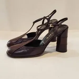 Prada | Shoes | Prada Purple Brown Tstrap Mary Jane Pumps